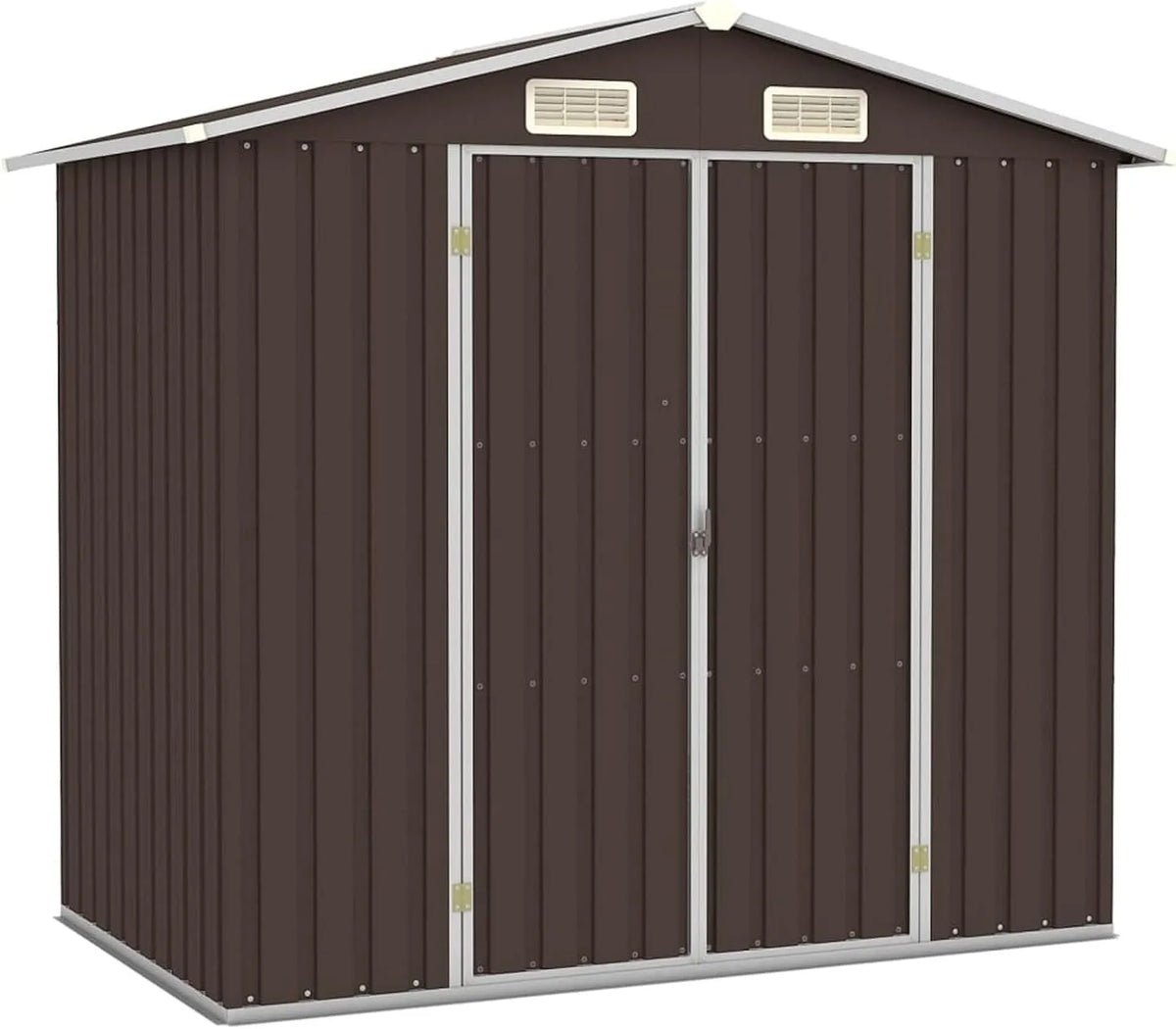 Abri de jardin, Marron 205x129x183 cm Acier galvanisé, Abris de Jardin