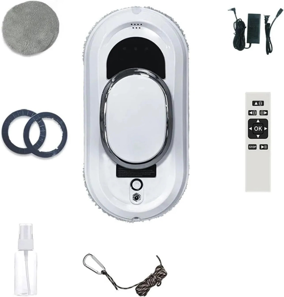 Aspirateur, Robot Nettoyeur De Vitres Électrique À Haute Aspiration, Télécommande, Anti-Chute, Nettoyage Efficace