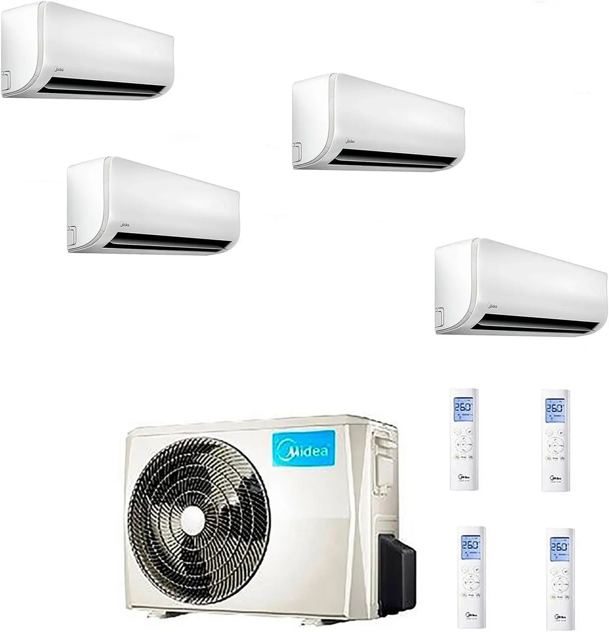 Midea climatiseur R-32 U.E.M40B-36HFN8, QuadRI 9+9+9+9 EXTREME EXCLUSIVE WI FI READY FULL DC Inverter A++