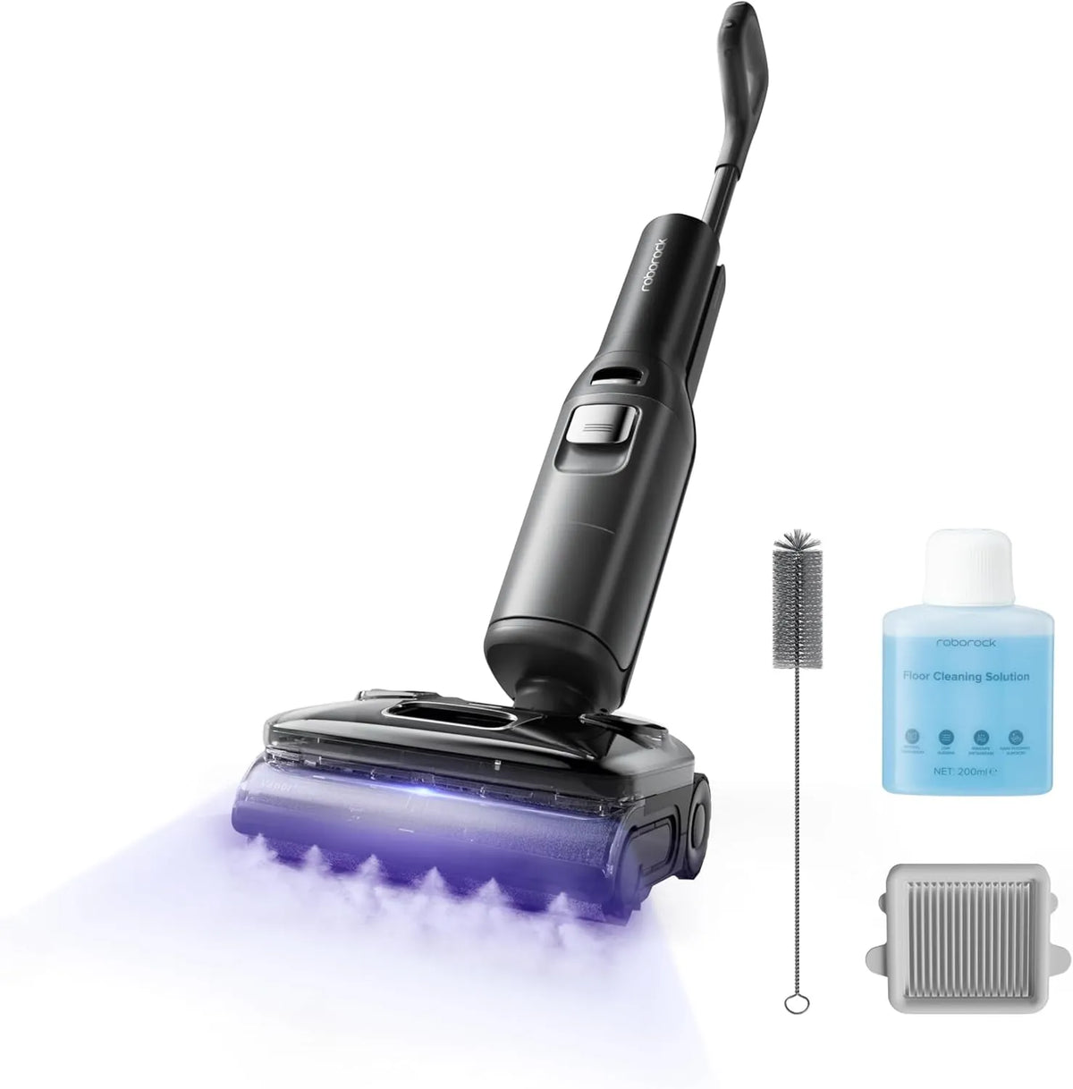 Roborock aspirateur F25, 22 kPa, Ultra Nettoyeur Vapeur sans Fil, Laveur à Vapeur 180 °C et à Haute température 86 °C, Séchage en 5 Min à 90 °C
