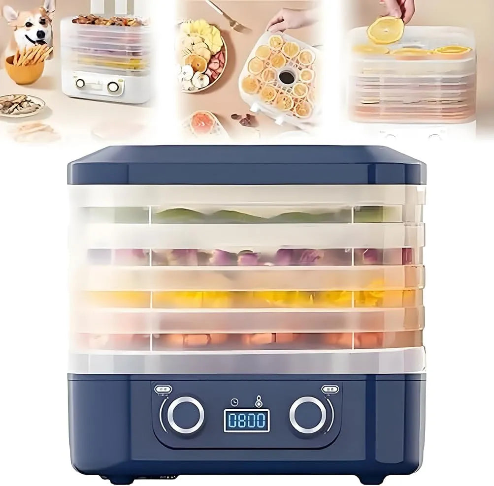 Déshydrateur alimentaire, minuterie 1-48 h, 5 plateaux, puissance 160 W, les légumes et les en-cas, séchoir à fruits, les fruits, le bœuf