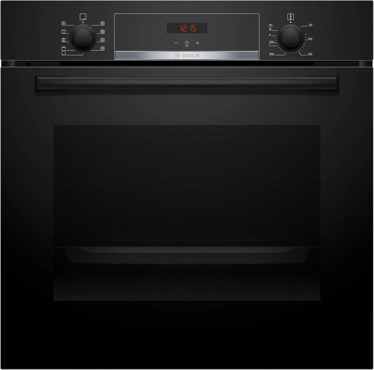 Bosch four HBA514BB3, air chaud 3D pour une cuisson uniforme sur 3 niveaux, aide au nettoyage hydrolytique, finition noire, écran LED