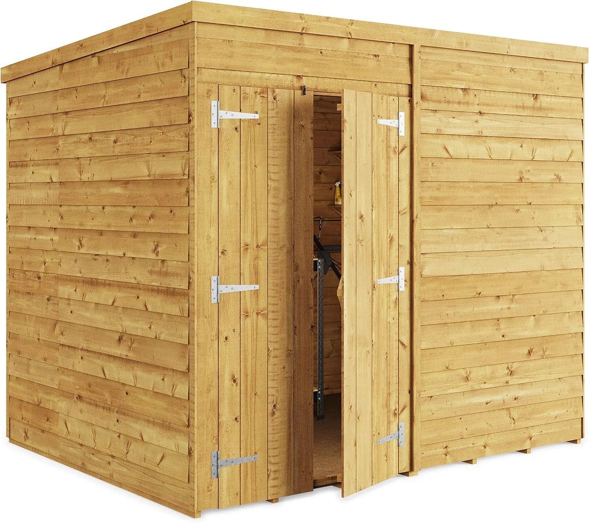 Abri de jardin, en bois polyvalent de 20,3 x 152,4 cm avec portes personnalisables, parois superposées