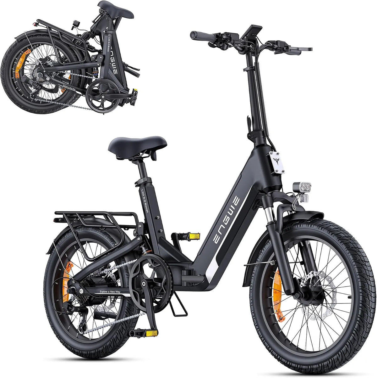 Vélo électrique, Batterie 48V 13,5 Ah jusqu'à 135 km, Pneus 20 * 3.0, 2 Heures de Charge, Capteur de Couple et Freins Hydrauliques