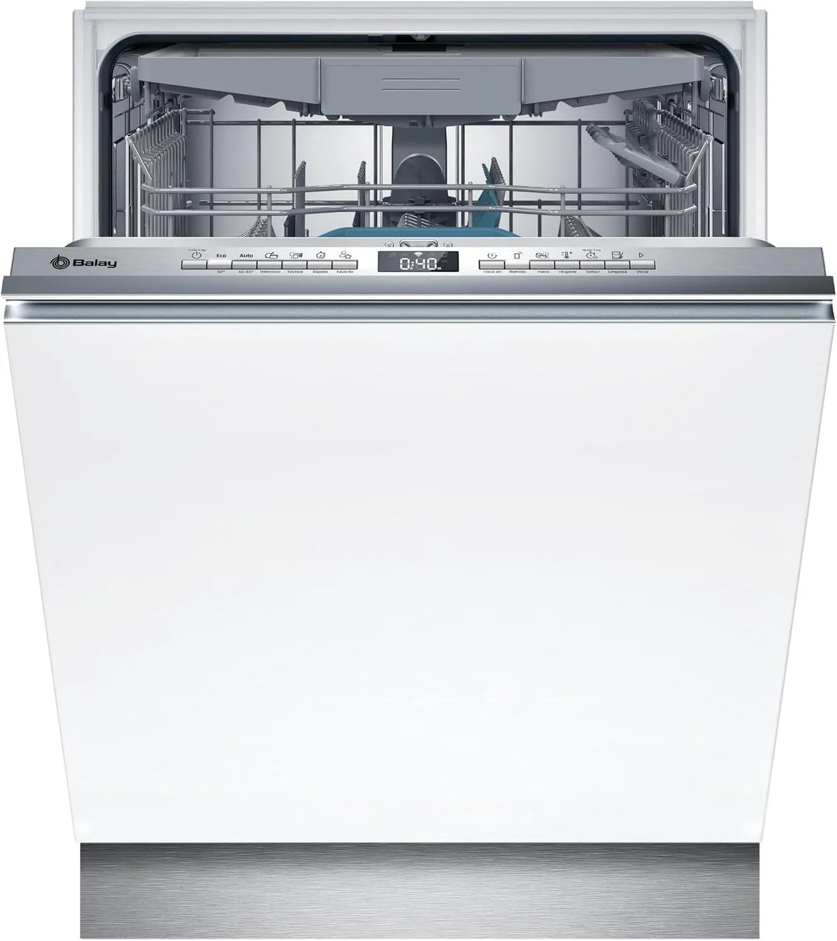 Lave-vaisselle 3VF6360SA Balay, Encastrable 14 Places, 6 Programmes, Moteur Extra Léger, Panneau Acier Anti-Empreintes Digitales, Home Connect