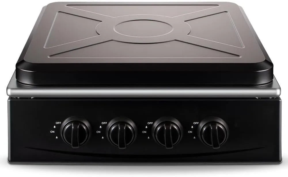 Table de cuisson, À Gaz En Verre 4 Brûleurs For GPL, Cuisinière Comptoir Avec Protection Contre Les Pannes Flamme, Économie D'énergie