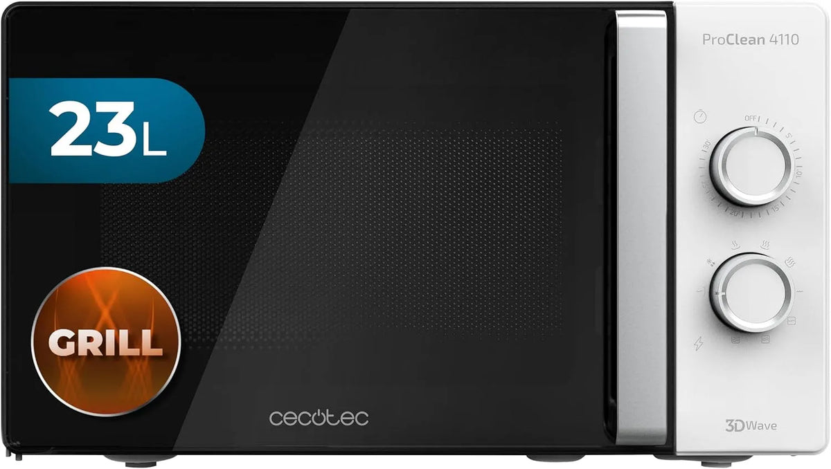 Cecotec four à micro-ondes Ready2Clean, 700 W de Puissance, Minuterie 30 minutes, Revêtement, Finition en finition blanche., Mode Décongeler