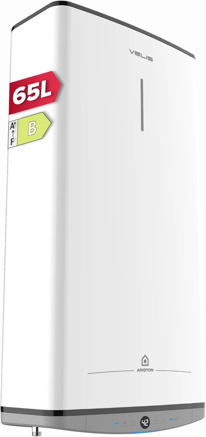 Ariston chauffe-eau électrique DUNE 65, 13% d'Economies d'Energie, VELIS litres, Ultra-Plat, Conçu et fabriqué pour être installé en France.