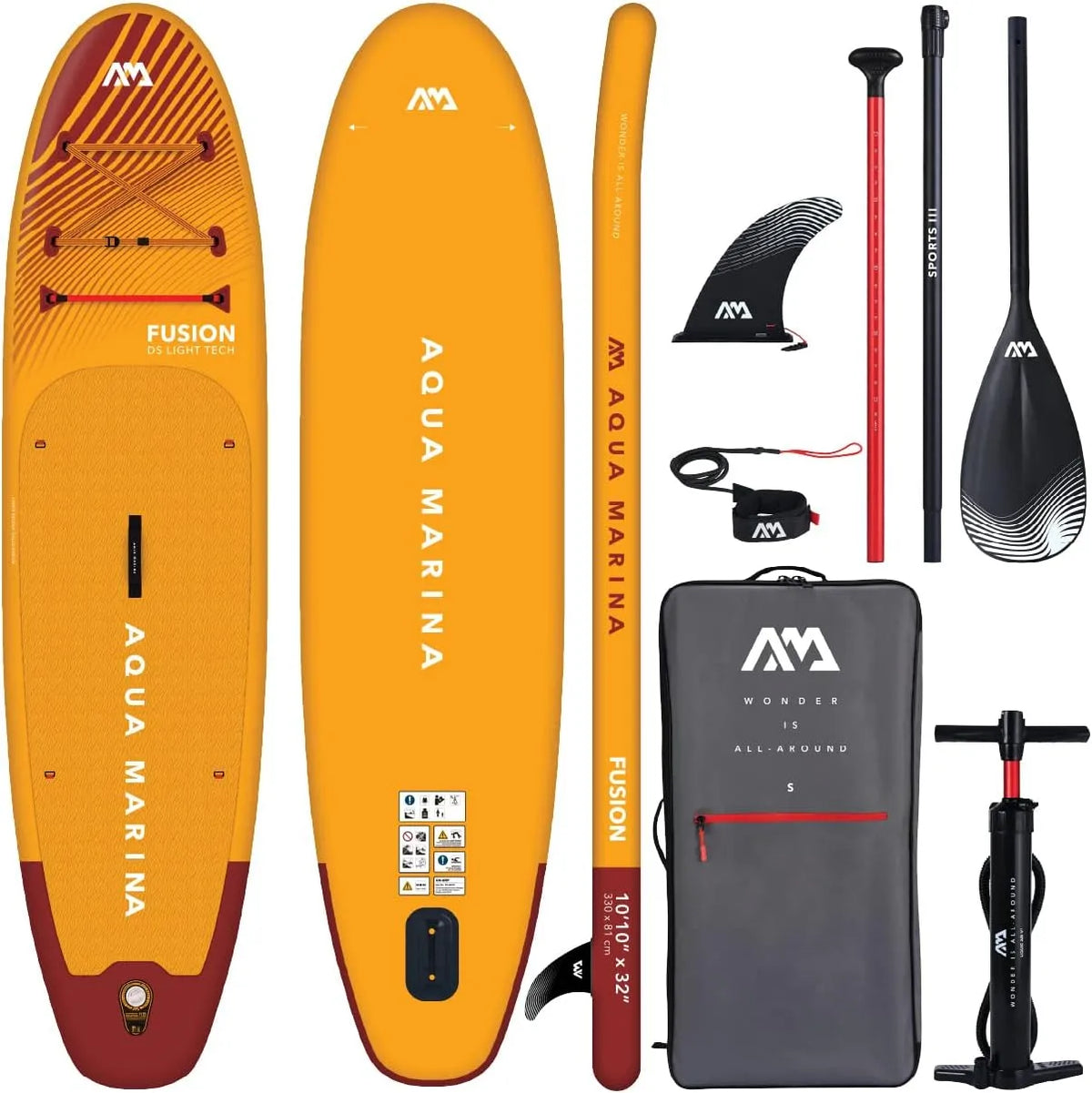 Fusion Planche à pagaie Gonflable iSUP de Long Aqua Marina