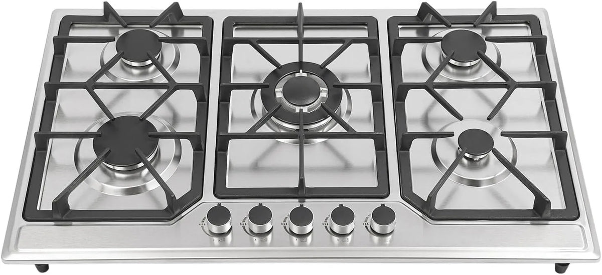 Plaque de cuisson, à 5 brûleurs, encastrable, pour gaz naturel et propane, largeur 86 cm, de cuisson à gaz, plan de travail