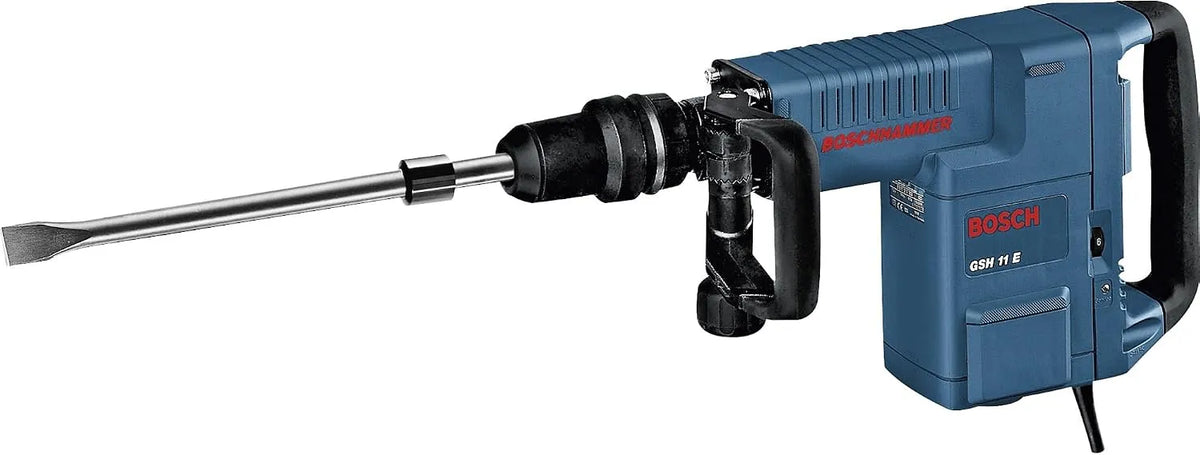 Bosch Sharp Professional marteau-piqueur GSH 11 E, 1 burin plat SDS max, 400 mm, 1 c t de transport, avec poignée auxiliaire, RTec, chiffon