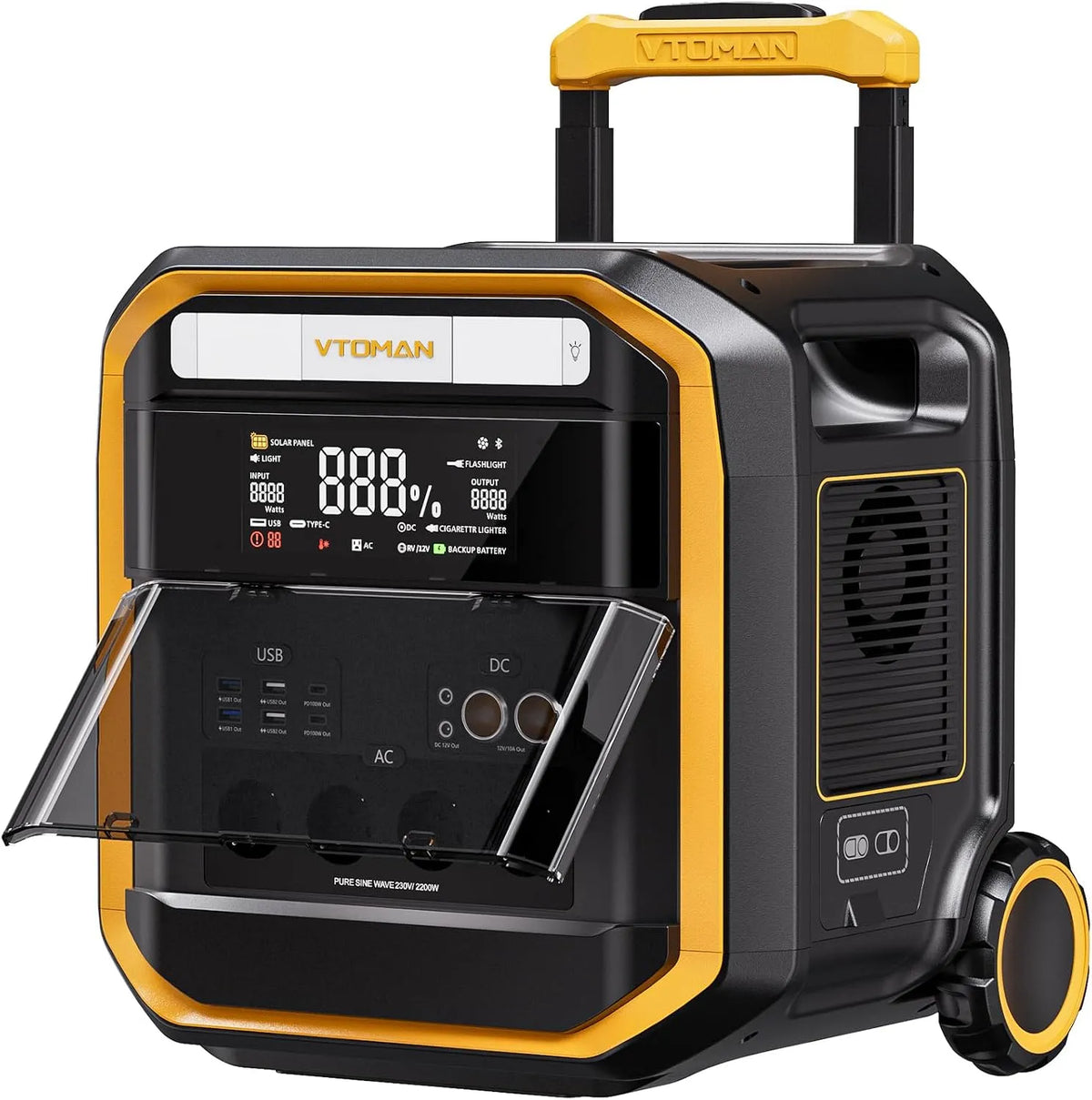 Générateur électrique 3600 LiFePO4 3096, pointe 7200 W, extensible jusqu'à 6192 Wh, solaire Wh, 3600 W, charge rapide 0 à 100 % en 2 heures