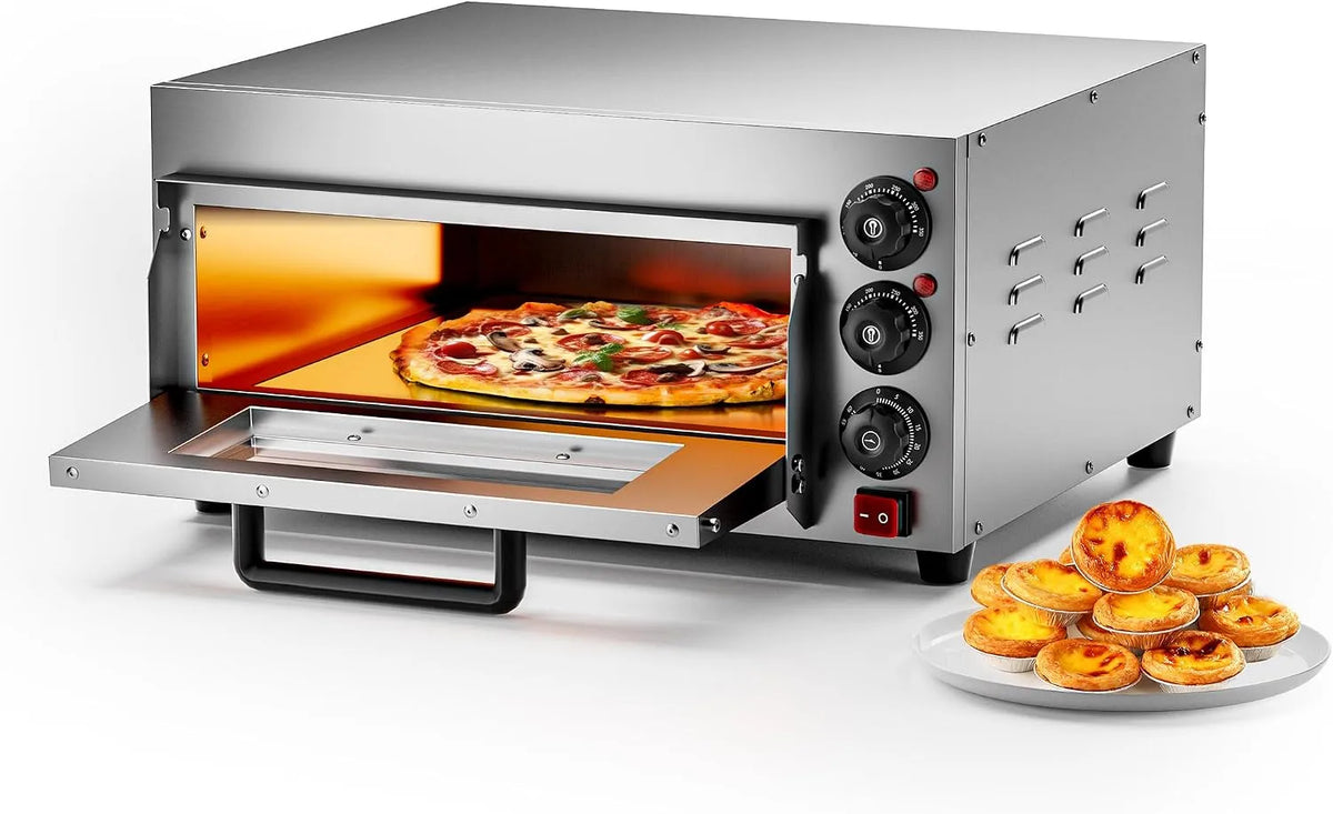 Wiltec four, dimensions 570 x 560 x 280 mm, Matériel de gastronomie cuisine, à Pizza électrique 2000 W, Appareil cuisson