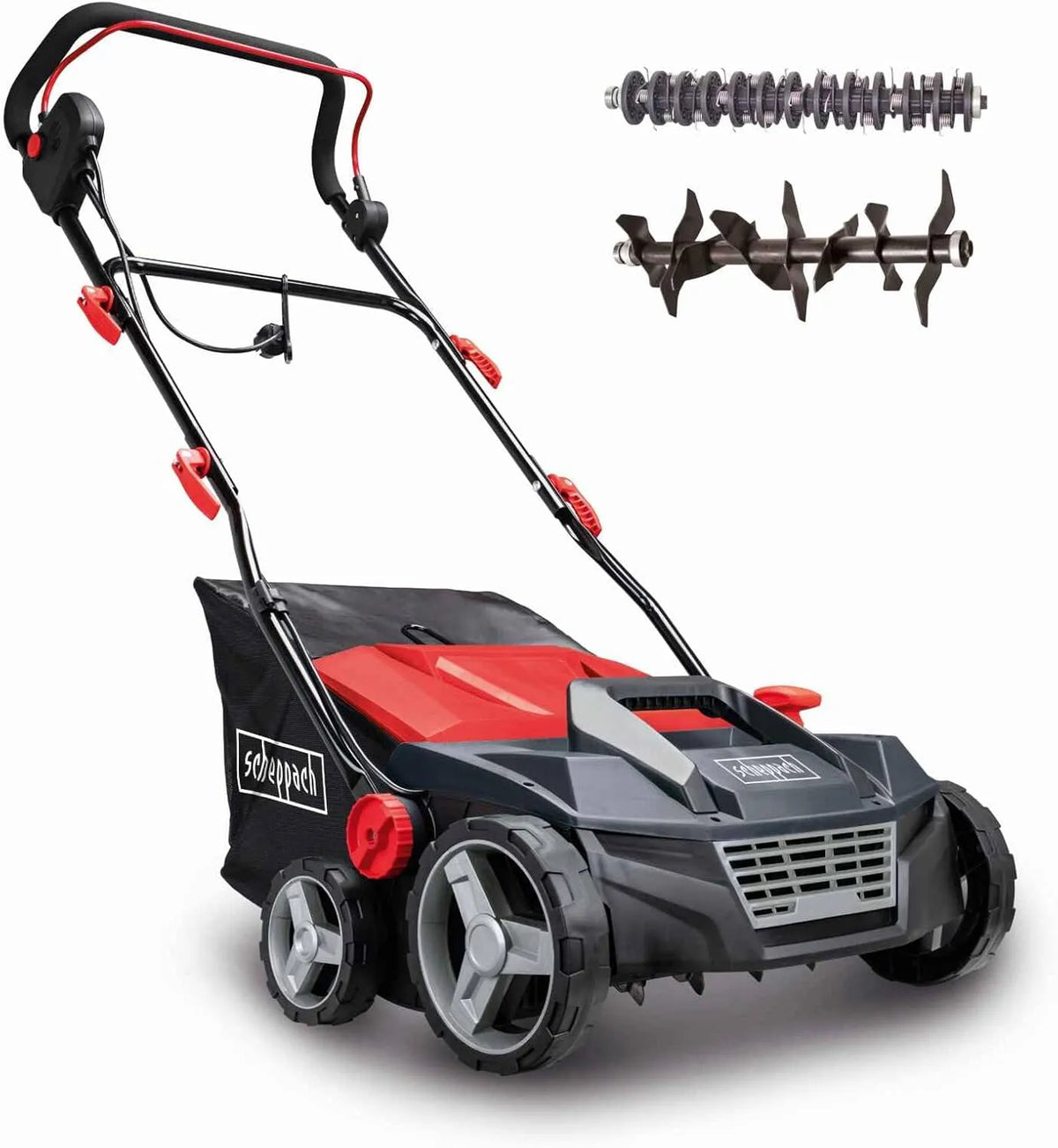 Scheppach Scarificateur électrique SC38, Hauteur de travail réglable -12 à +6 mm, puissance 1600W, Largeur de coupe 38cm