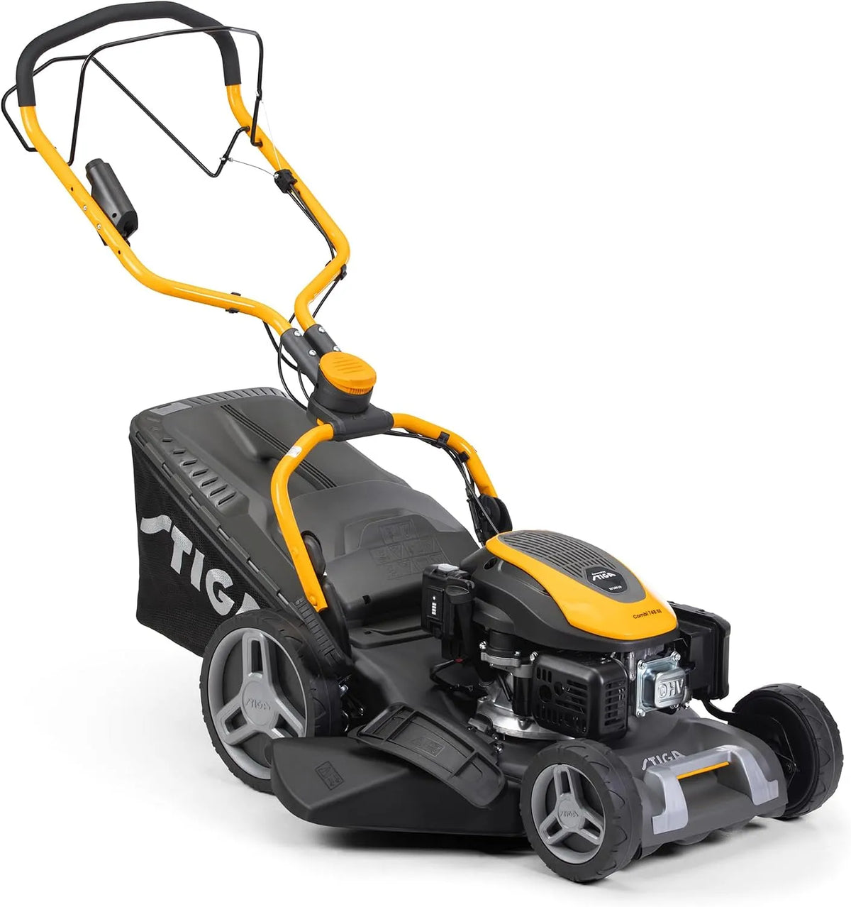Stiga tondeuse, Combi 748 SE à Essence, bac de ramassage de 60 l, Moteur 139 CC avec démarrage électrique, automotrice