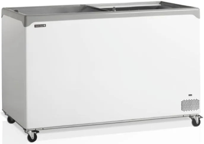 Congélateur, TEFCOLD, c de crème glacée élégant avec couvercles coulissants vitrés plats 367 L