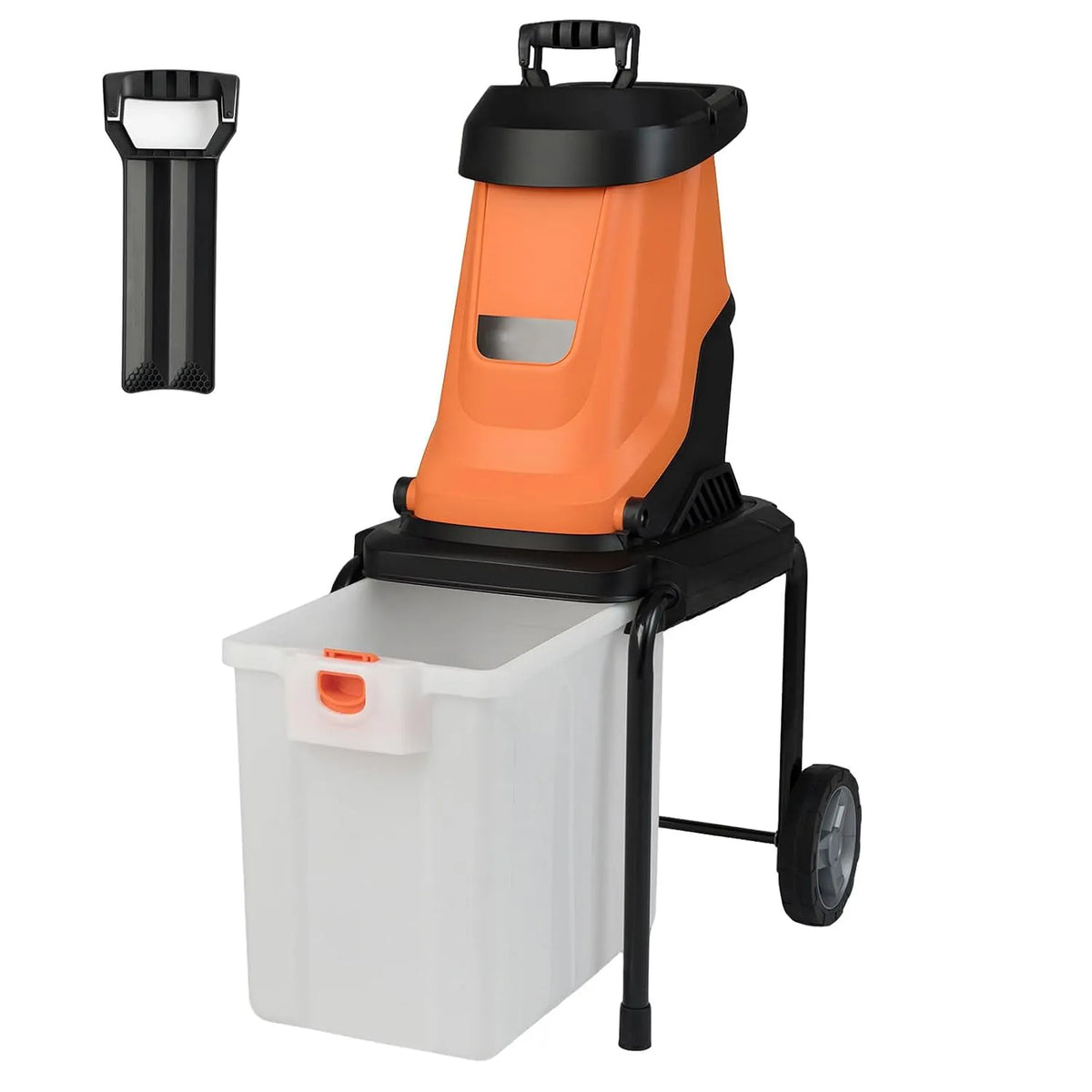 Goplus Broyeur Vegetaux et Branches Électrique 2800W, Mobile monté sur roues de Transport, Broyeur Vegetaux avec Bac 50L, puissance 2800W, Vert