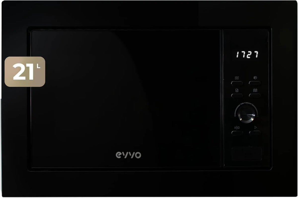 Four à micro-ondes Mi30 EVVO, 21 l de capacité, grill 1000 W, minuterie 60 minutes, intégré Black, fonction décongélation, multifonction