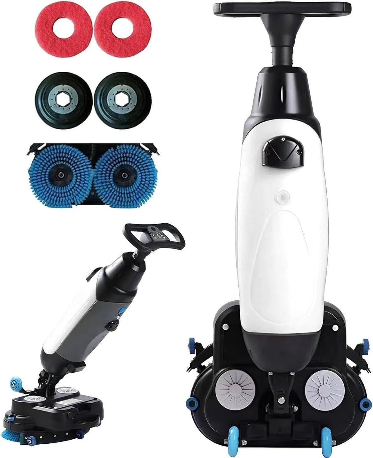 Et Portable Autolaveuse-laveuse compacte, avec réservoirs séparés de 4 et 6 litres, Double Brosse et tête rotative à 360°, pour la Maison