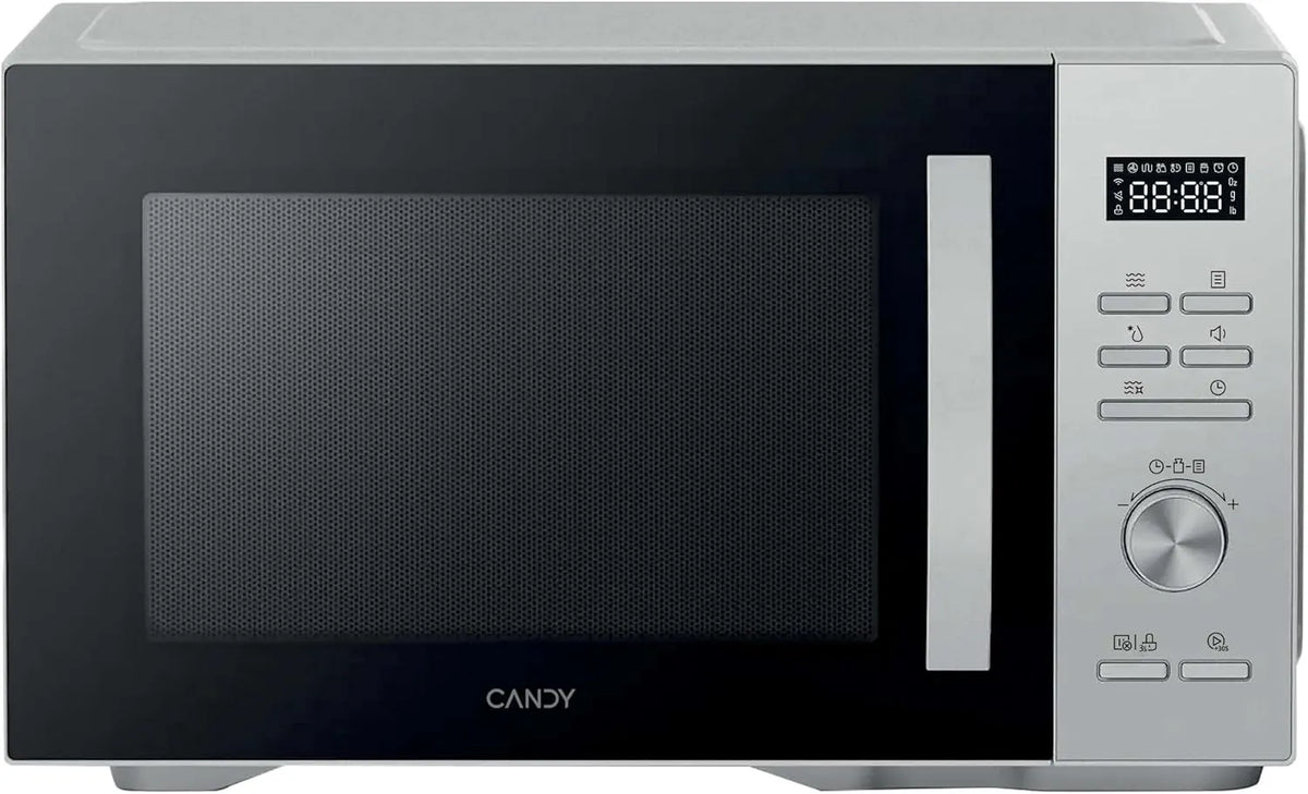 Candy four à micro-ondes CMGA31W8DLS, capacité 31L, Grill, finition argentée, puissance 900W, 45 Menus, Digital