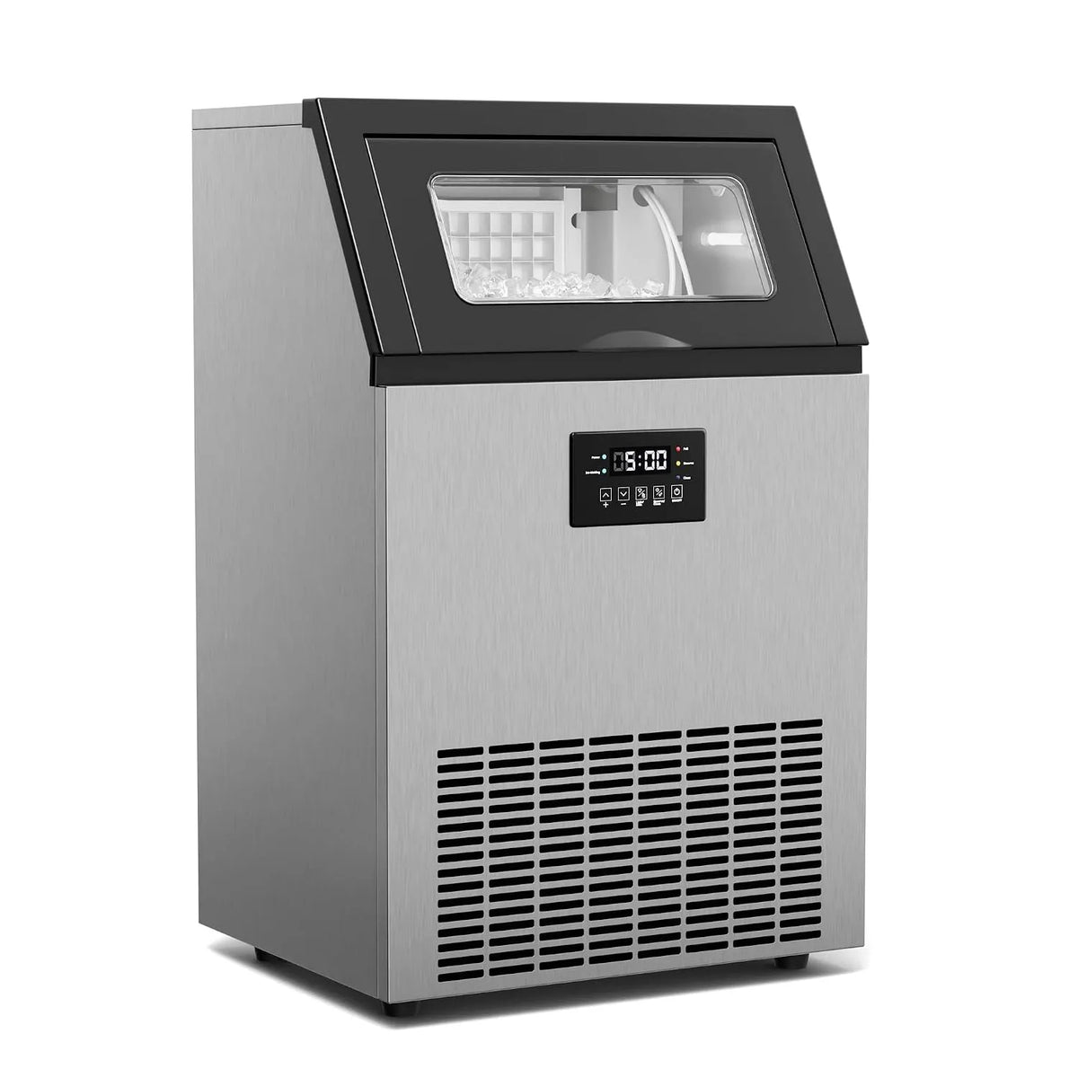 Klarstein machine à glaçons kg/24, Compresseur 400 W, poids 55 kg, Bac 15 kg, 24 h, Glacial Industrielle, modèle kg, Écran LED Multitouch