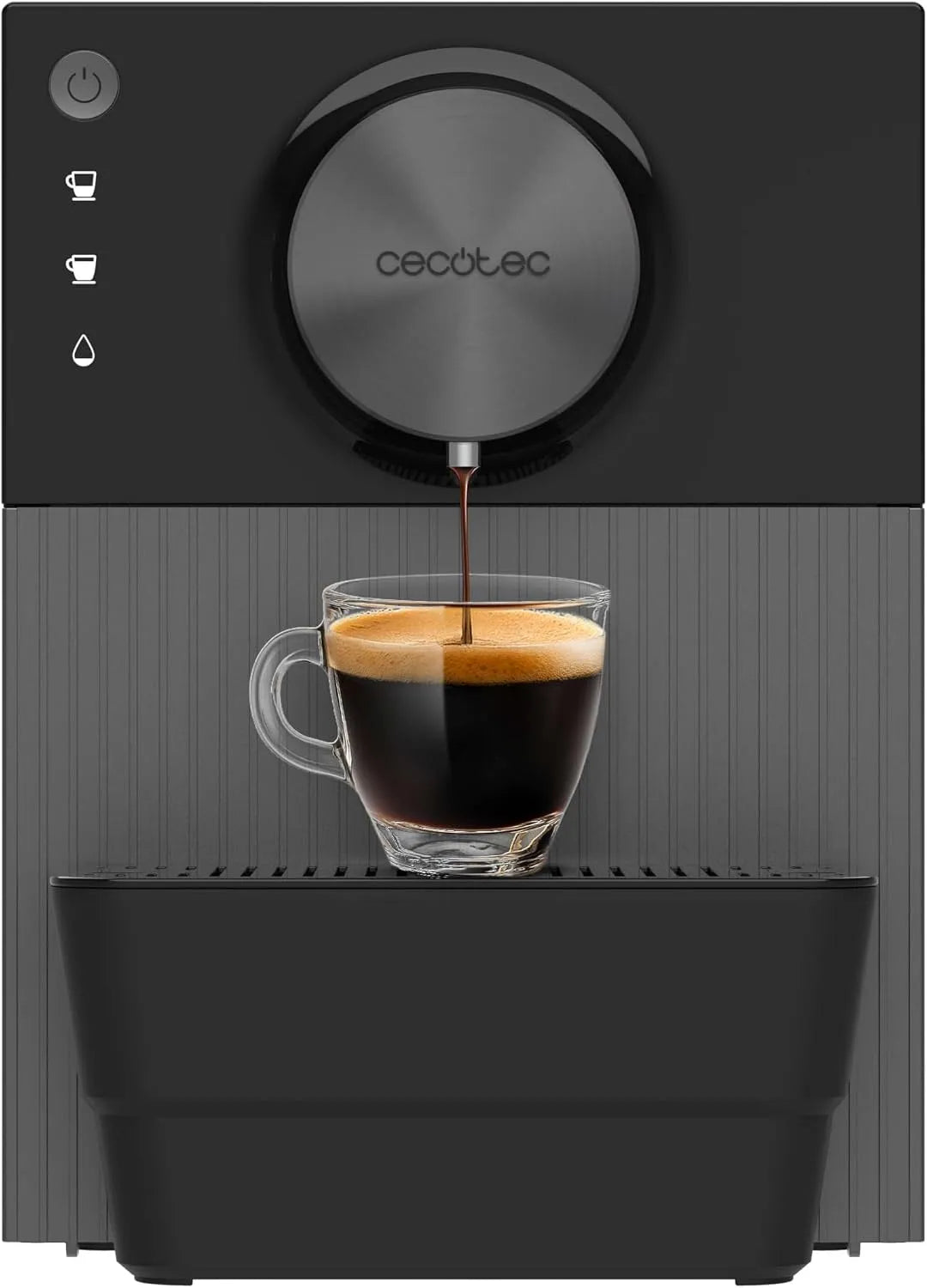 Cecotec machine à café, Superautomatique Compacte Cremmaet Cube. 1350W, Système de Pressage 10g, 19 Bars, 5 Niveaux de Mouture, Système Thermoblock