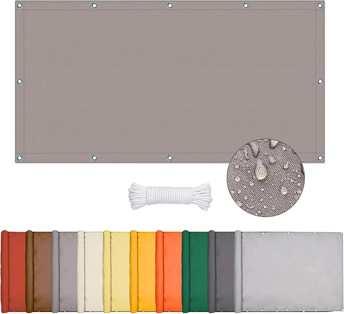Rectangulaire Imperméable Voile D'ombrage, 95% UV Protection, 3 * 4m, Voiles D'ombrage pour Patio avec Oeillets, pour Terrasse Balcon Jardin Exterieur