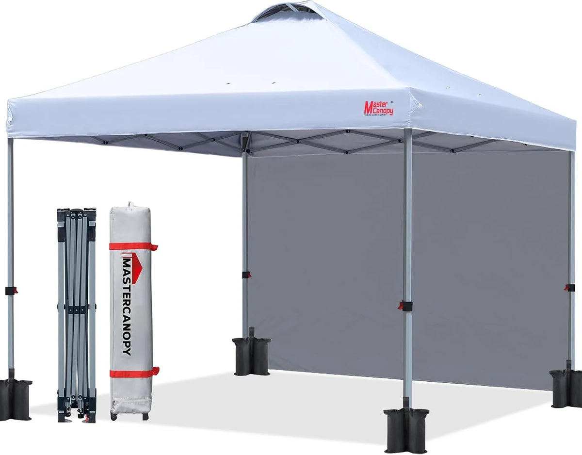 Pliante avec aération et 1 paroi latérale MASTERCANOPY Tonnelle, événements, latérale pour marché, Jardin