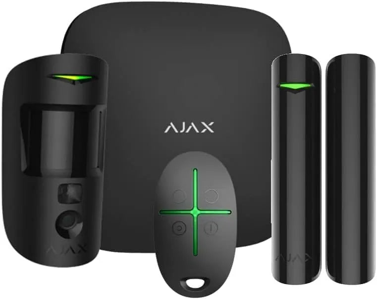 Certification degré 2, contrôle jusqu'à 100 appareils EN-50131 Ajax StarterKit, 4G finition noire