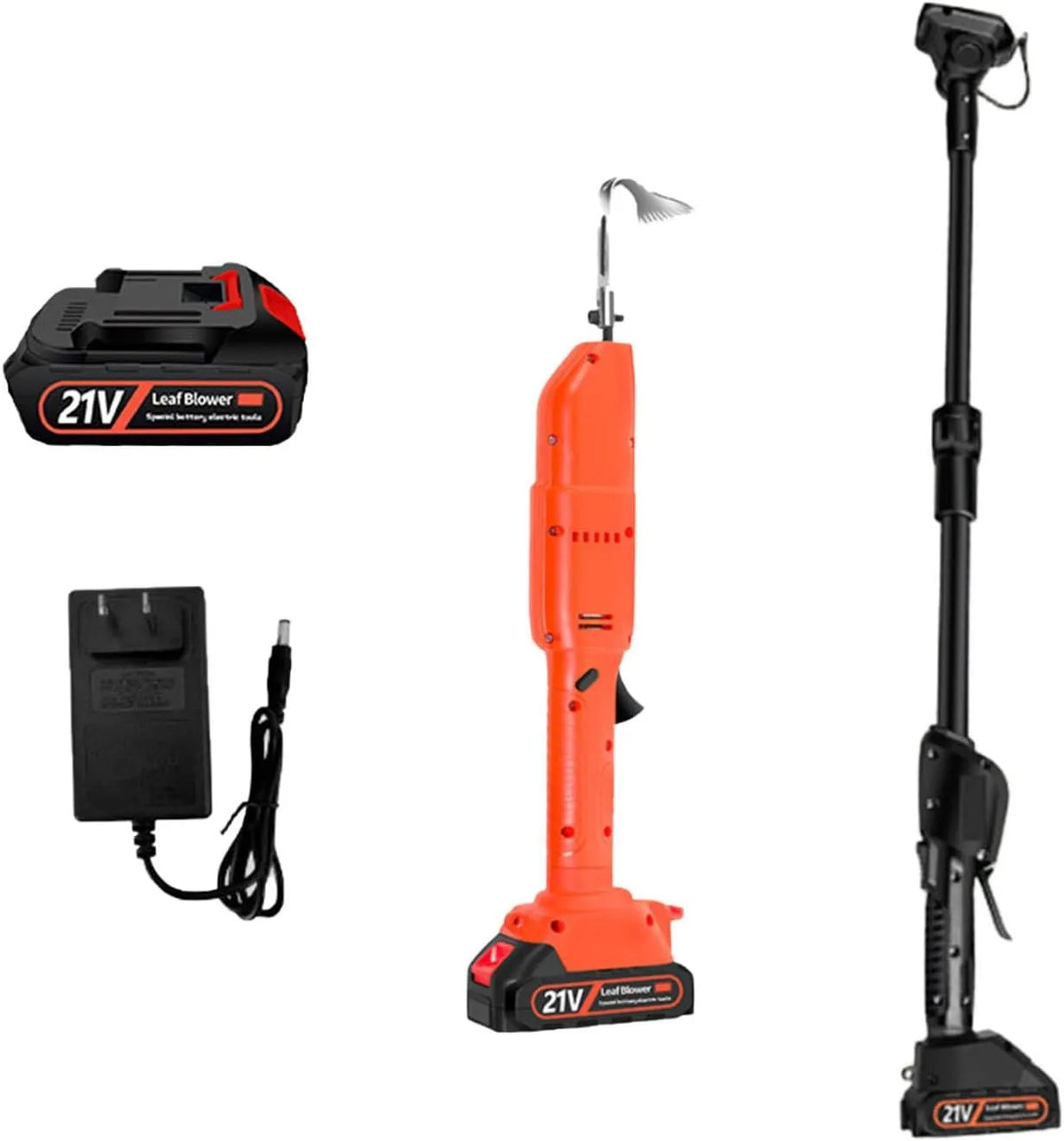 Motobineuse, tension 21V Portable avec Batterie et Charge, Houe de Jardin Électrique Sans Fil, Désherber, 130cm Poignée Amovible