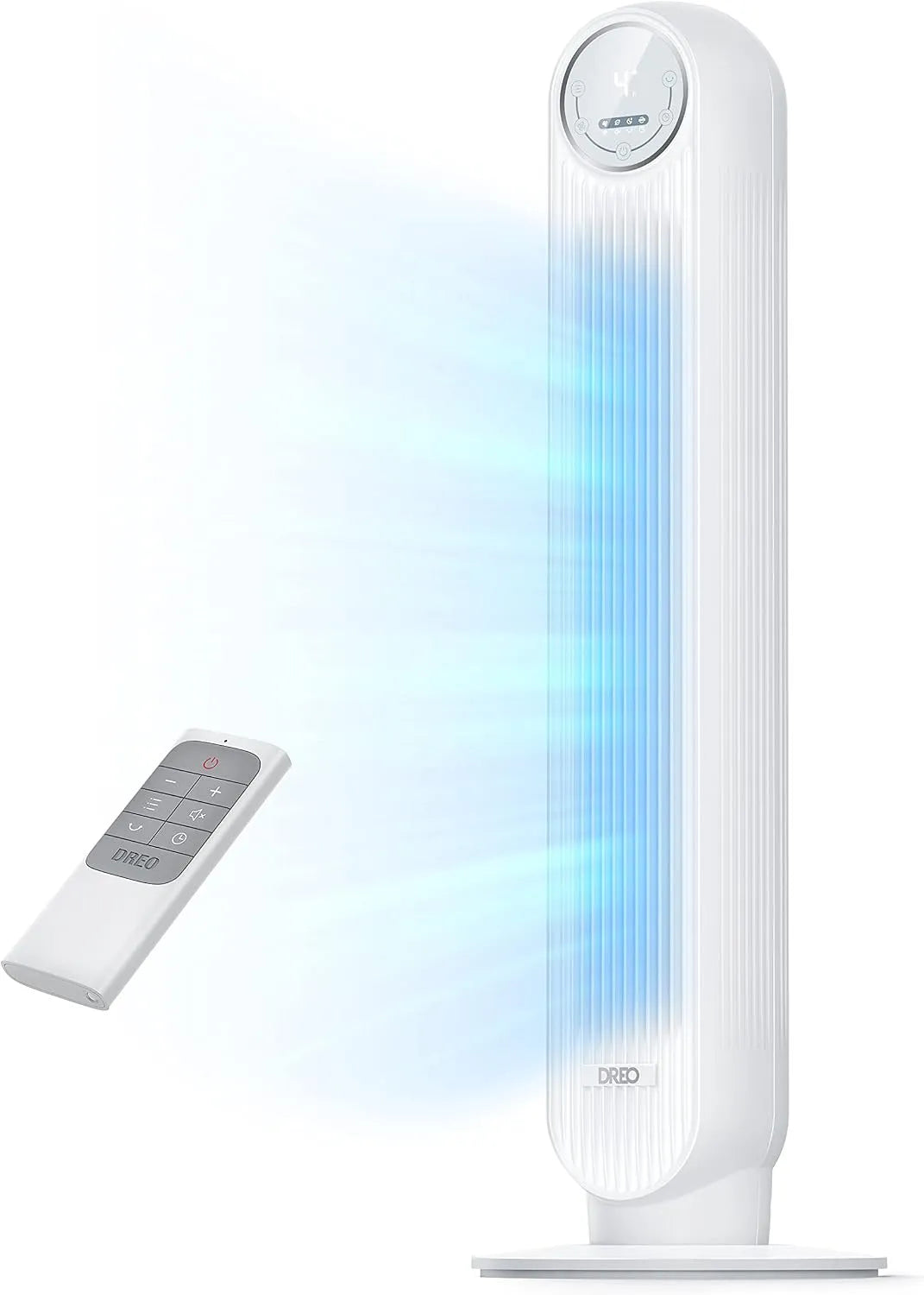 Ventilateur Dreo, Vitesse 7,6 m, 4 niveaux de vitesse, 4 niveaux de vitesse, colonne silencieux, Nomad One, 92 cm de haut, 4 modes, minuterie 8H