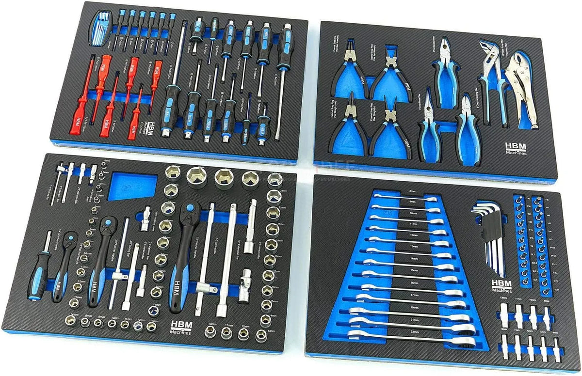 D'outils pour Chariot à Outils 154 Paquets HBM Kit, Bleu