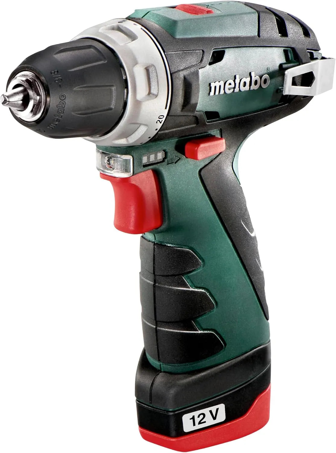 Metabo perceuse 600984500, tension 12 V, visseuse sans fil PowerMaxx BS Basic, Visseuse compacte avec indicateur de charge, Incl. batterie et chargeur