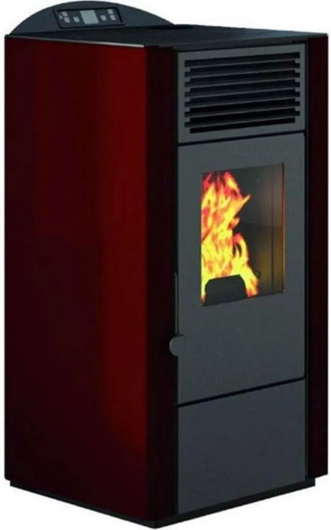Modèle lory-10 30692 Eva stampaggi, stufa punto fuoco pellet 9,5 kw, br, rosso