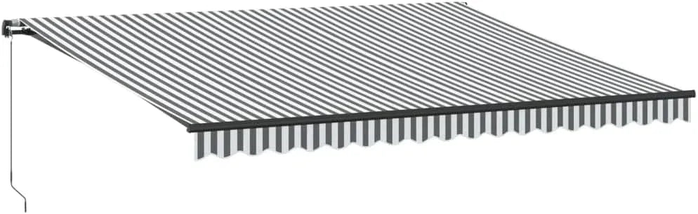 Bras articulés avec LED anthracite finition blanche 450 x Store à, Toit de protection solaire robuste avec éclairage 12 V, Pour terrasse