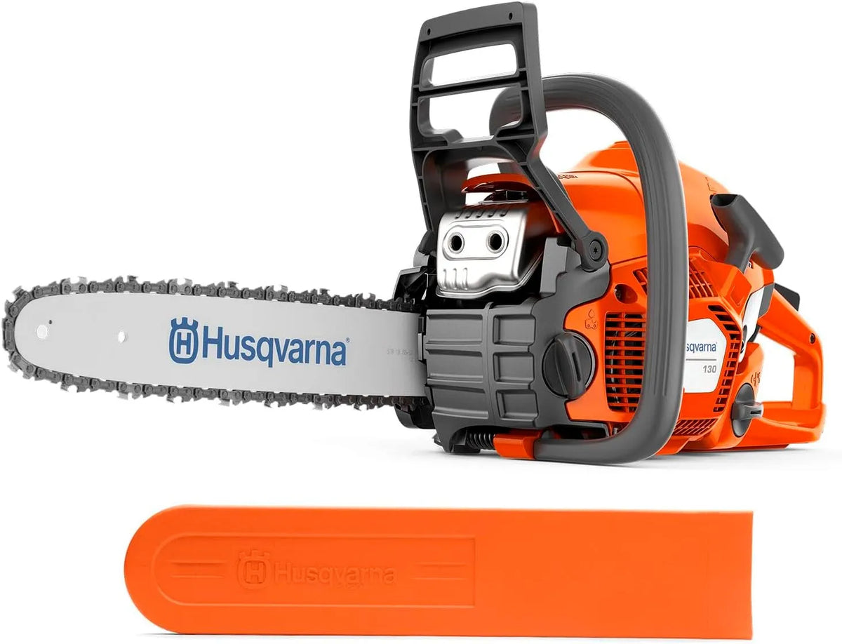 Husqvarna tronçonneuse, 130: thermique 38cm³ X-Torq, guide-chaîne 35cm, LowVib. Idéale pour l'entretien du jardin et la coupe de bois de chauffage.