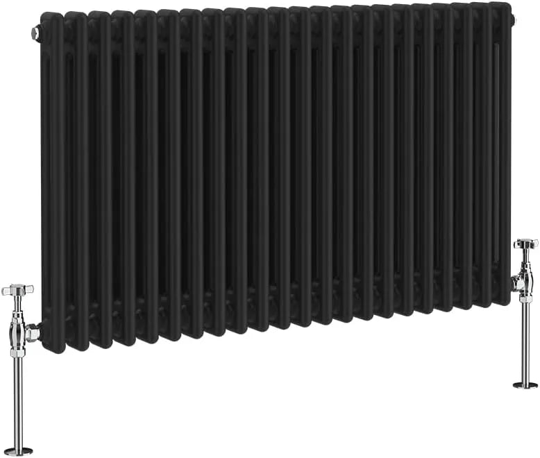 Radiateur NRG, traditionnel 2 colonnes horizontales en fonte finition noire 600 x 1010 mm