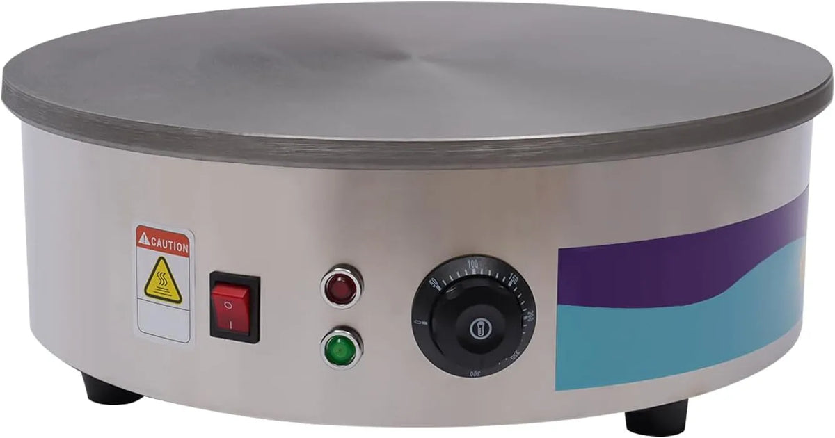 Plaque de cuisson SX-450P, anti-adhésive 2800 W 45 cm pour crêpes, pancakes