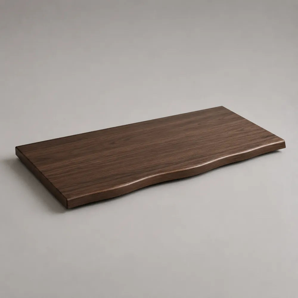 Étagère murale en MDF effet noyer marron rectangulaire 120 x 30 x 3 cm