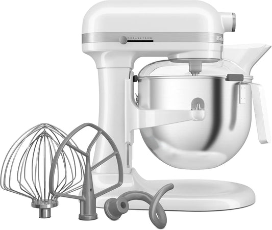 KitchenAid robot pâtissier 5KSM70JPXEWH, finition blanche, HEAVY DUTY À BOL RELEVABLE 6,6L