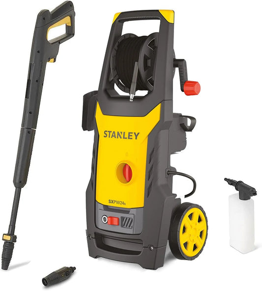 Nettoyeur haute pression SXPW24B Stanley, puissance 2400 W, 170 Bar, 500 l/h, à Eau Froide pour Surfaces Domestiques Extérieures et Autos