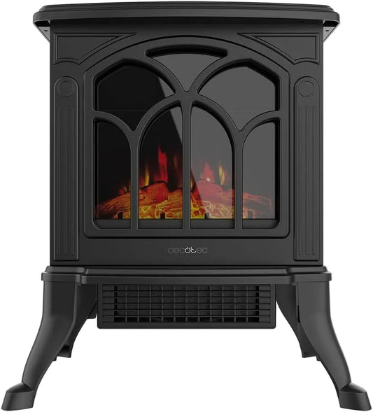 Cecotec cheminée électrique 1500, 1500 W, Zone de Couverture 20 m2, sur Pied ReadyWarm Flames. W, 2 Niveaux de Puissance
