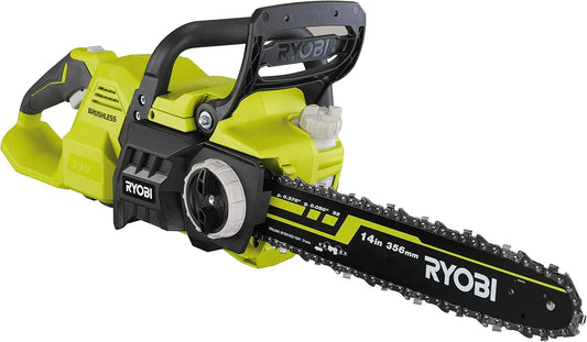 Ryobi tronçonneuse RY36CSX35A-150, tension 36V LithiumPlus Brushless, 1 batterie 5.0Ah, 1 chargeur