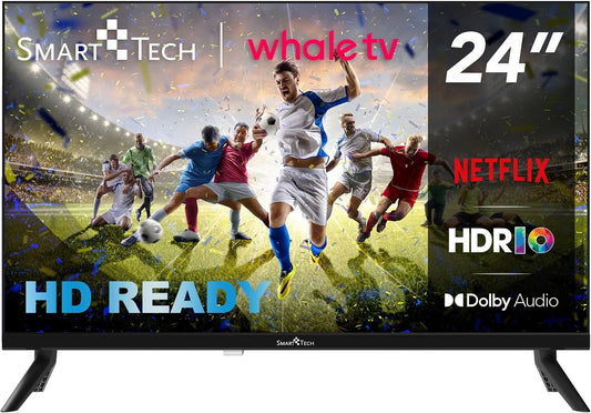 Smart TV HD 24 OS-24HH01V 3xHDMI, Smart Tech TV LED ', Modèle 2xUSB, Netflix, Disney+, largeur 60 cm, 2xUSB -Dolby Digital+, Whale - Molotov