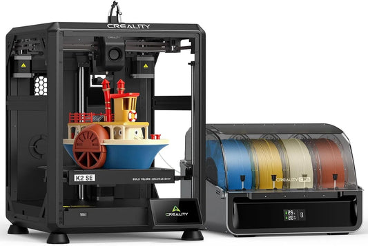 Imprimante 500mm/s, Haute Vitesse 500mm, Creality K2 SE Combo 3D, Volume de Construction 220×215×245 mm, Nivelage Automatique