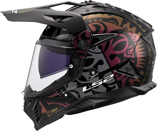Casque moto LS2, Moto Cross PIONEER II RANGI Gloss Black
