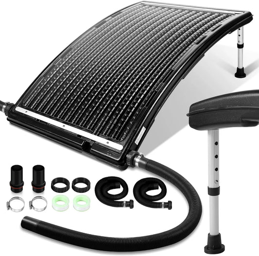 De Piscine Chauffage Solaire, 10 000 l/h, Extensible, Douche de Jardin, dimensions 113 x 69 x 35 cm, Raccordement 32-40 mm, Panneau Solaire