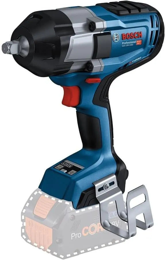 Bosch 18V-1000, Professional 18V System boulonneuse sans-fil BITURBO GDS, avec clip d'accrochage