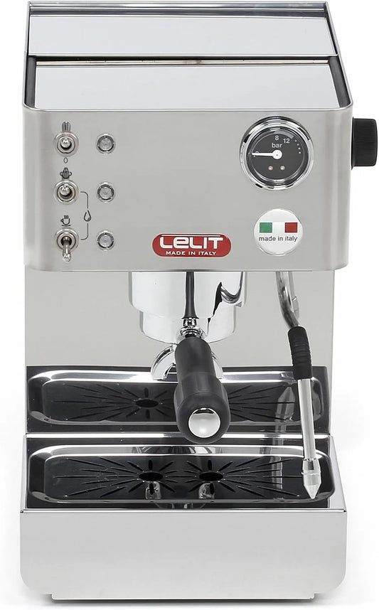 Machine à café PL41LEM-2G80 Lelit Anna, Acier Inoxydable Poli, Avec Mousseur à Lait multidirectionnelle