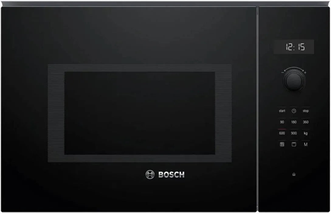 Bosch four à micro-ondes BEL554MB0, puissance 900 W, Plateau tournant 31,5 cm, fonction grill, finition noire, Serie 6 encastrable, capacité 25 L